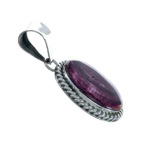 Native American Purple Oyster Sterling Silver Pendant AX129853